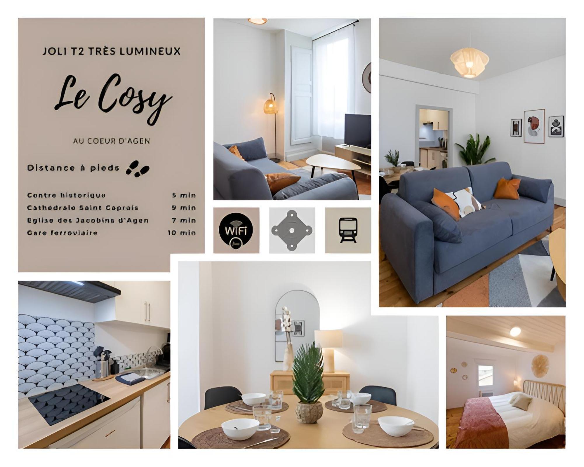 Le Cosy Magnifique T2 Neuf Centre Ville Gare 800 M Agen Ngoại thất bức ảnh